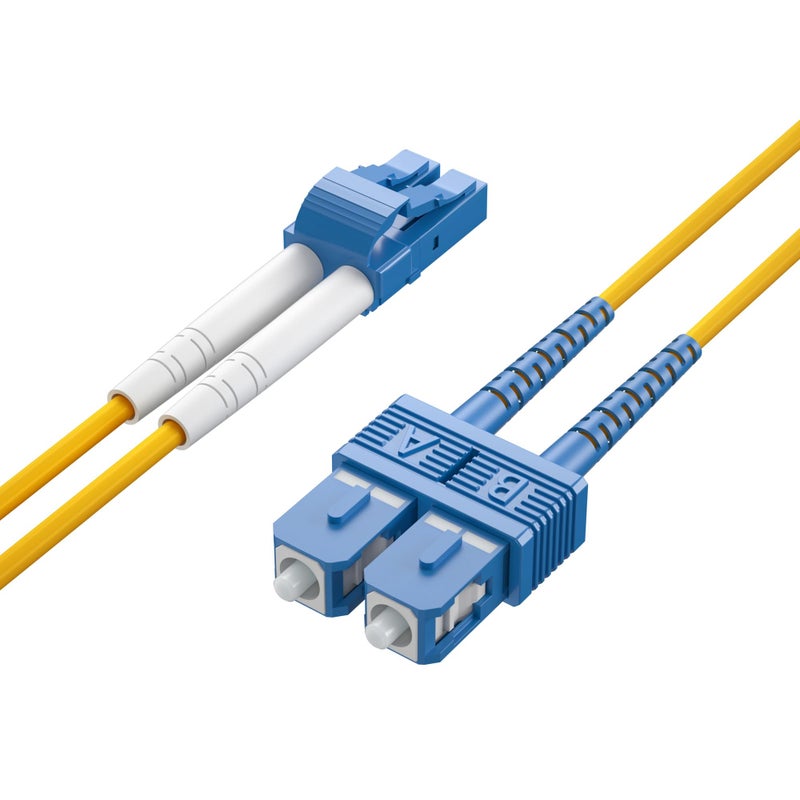 ipolex OS2 SC to LC Fiber Patch Cable Single Mode Duplex - 2m (7ft) - 10Gb/Gigabit Fiber Optic Cable Cord Jumper- LSZH 9/125Î¼m, SMF, Yellow - Image 5